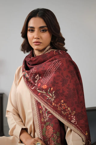 Mashal (Flame) Stole - Plum