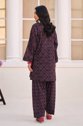 Manto Women's Ready to Wear 2 Piece Matching Plum Co-Ord with Urdu Calligraphy