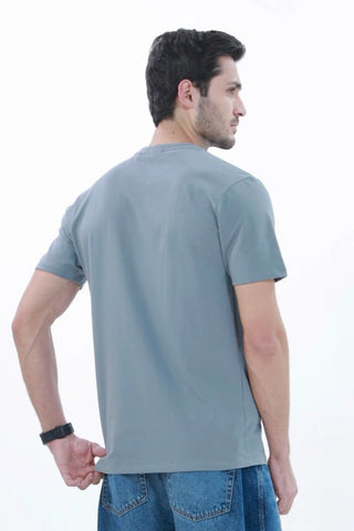 Men's Solid Grey Smart Fit T-shirt