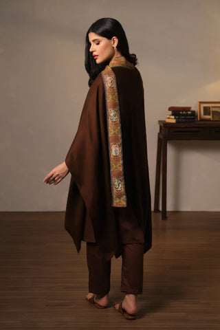Manto's Unisex Brown Wrap around Style Cape