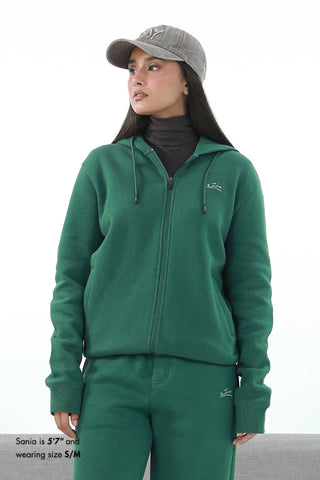 Zipper Hoodie - Great Green