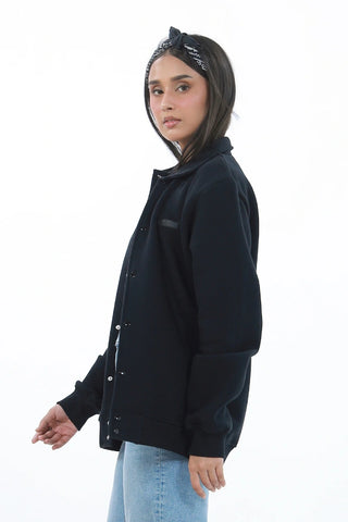 Varsity Jacket - Raven Black