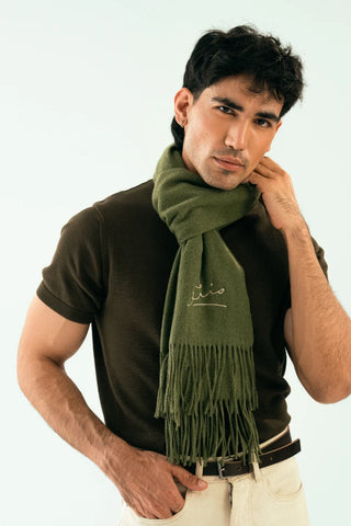 Cashmere Stole - Matcha Green