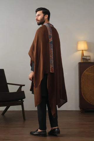 Manto's Unisex Brown Wrap around Style Cape