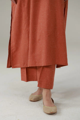 Kalidaar Co-Ord Set - Burnt Orange