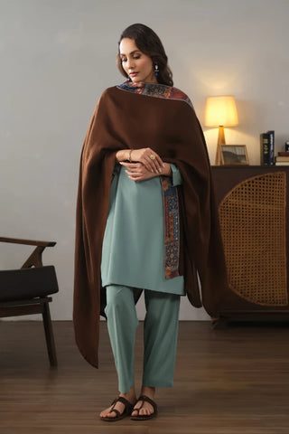 Manto's Unisex Brown Wrap around Style Cape