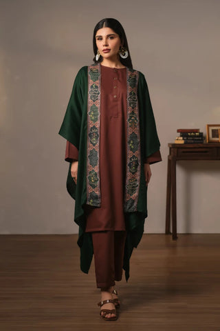 Manto's Unisex Green Wrap around Style Cape