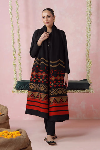 Aghaaz (Genesis) Weaved Shawl - Black