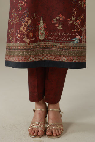 Muskaan (Smile) Co-ord Set - Plum