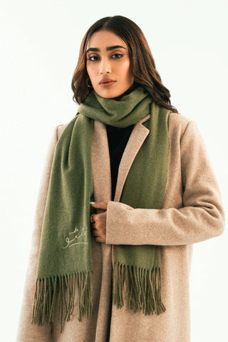 Cashmere Stole - Matcha Green
