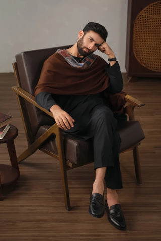 Manto's Unisex Brown Wrap around Style Cape