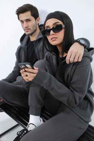 Zipper Hoodie - Titanium Grey