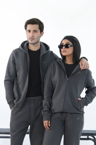 Zipper Hoodie - Titanium Grey