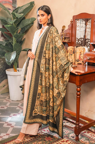 Shopmanto, wear manto, manto clothing brand, manto pakistan, ladies clothing brand, urdu calligraphy clothing, wear manto, urdu calligraphy unisex brown royal green jugnu odhni dupatta, urdu dupatta