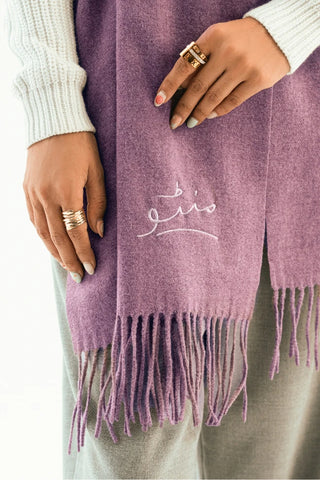Cashmere Stole - Dusky Mauve