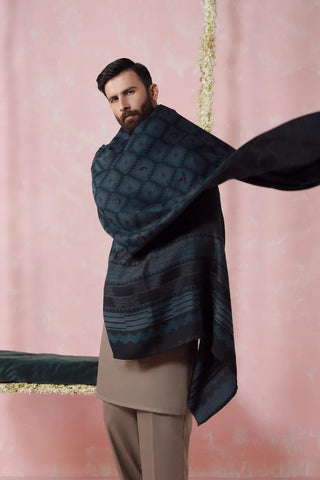 Parwana (Yearner) Weaved Shawl - Teal