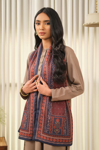 Nazar (Sight) - Maroon & Blue Stole