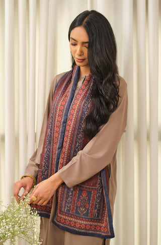 Nazar (Sight) - Maroon & Blue Stole