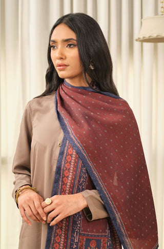 Nazar (Sight) - Maroon & Blue Stole