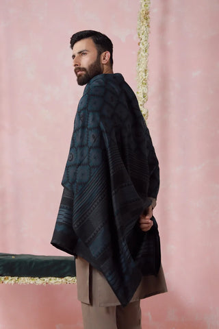 Parwana (Yearner) Weaved Shawl - Teal