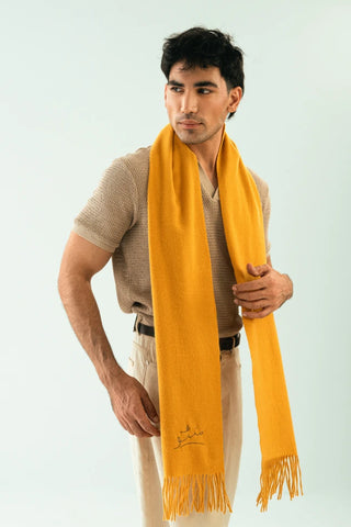 Cashmere Stole - Marigold Yellow