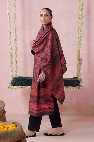 Parwana (Yearner) Weaved Shawl - Maroon
