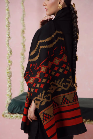 Aghaaz (Genesis) Weaved Shawl - Black