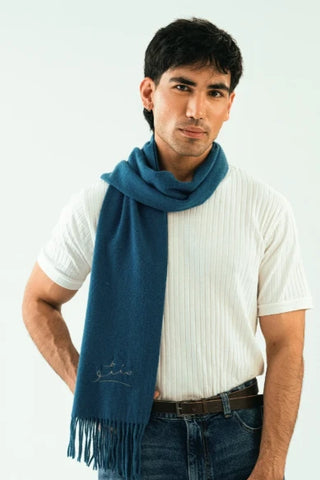 Cashmere Stole - Smurf Blue