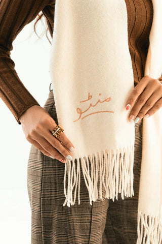 Cashmere Stole - Vanilla White
