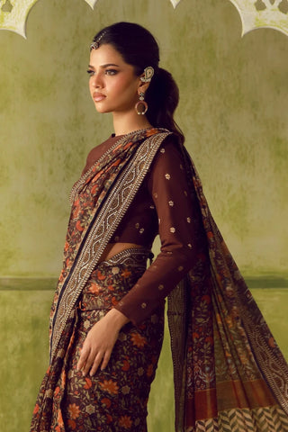 Khoobsurat (Breathtaking) - Maroon Saree