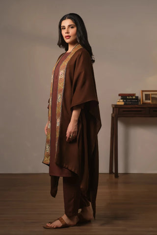 Manto's Unisex Brown Wrap around Style Cape