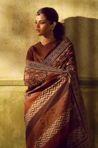 Khoobsurat (Breathtaking) - Maroon Saree