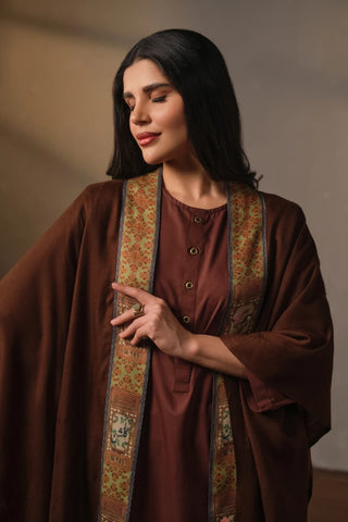 Manto's Unisex Brown Wrap around Style Cape