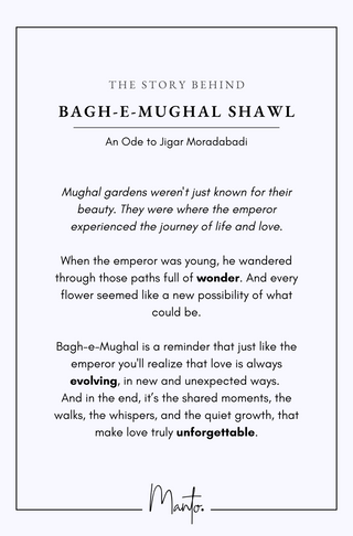 Design Philosphy for Bagh E Mughal Shawl
