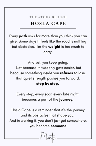 Design Philosophy of Hosla Cape