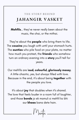 Design Philosophy of Jahangir Vasket