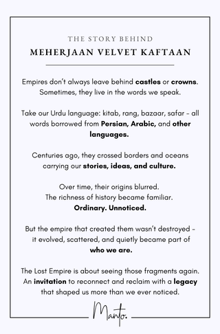 Meherjaan (Beloved Soul) Velvet Kaftaan