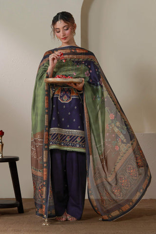 Kundan 3 Piece - Blue