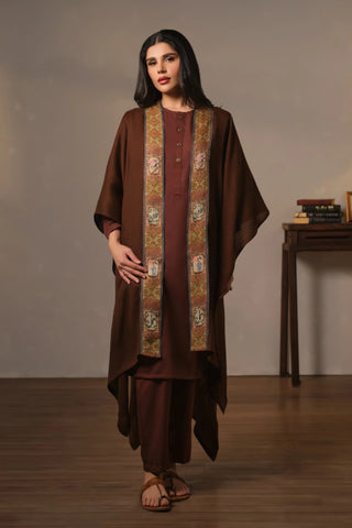 Manto's Unisex Brown Wrap around Style Cape