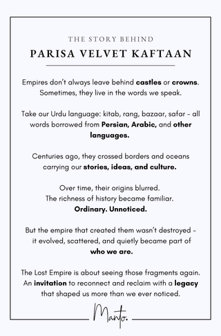 Parisa (Fairy Like) Velvet Kaftaan