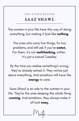 Design Philosophy of Saaz Shawl