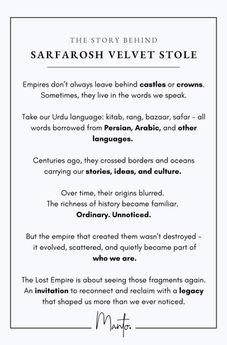 Sarfarosh (Fearlessly Devoted) Velvet Stole