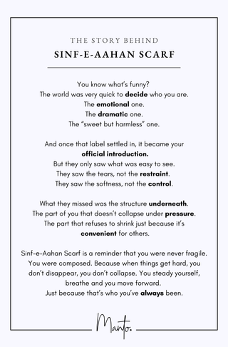 Sinf-e-Aahan (Iron Woman) Scarf