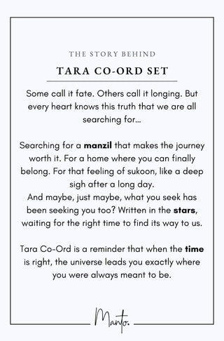 Design Philosophy of Tara Co-Ord Set