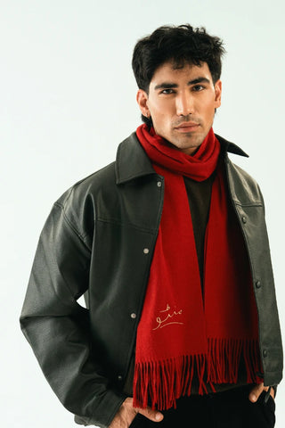 Cashmere Stole - Fiery Red