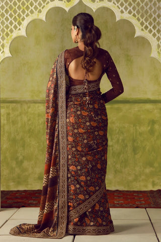 Khoobsurat (Breathtaking) - Maroon Saree