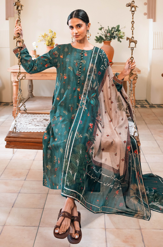Shopmanto, wear manto, manto clothing brand, manto pakistan, ladies clothing brand, urdu calligraphy clothing, wear manto women ladies lawn kurta for spring summer, manto two piece lawn teal gulzar coord set with dupatta for women, spring summer season, lawn collection