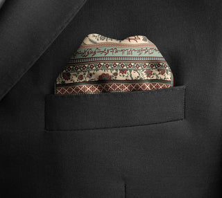 Gulistan (Flowerland) - Red Pocket Square