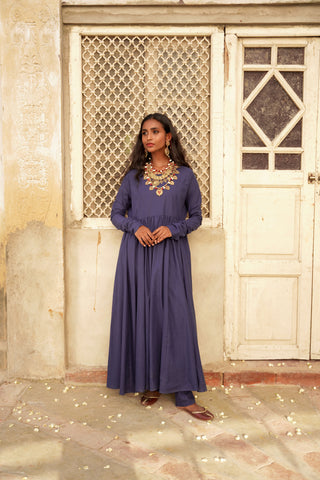 Navy Blue Anarkali